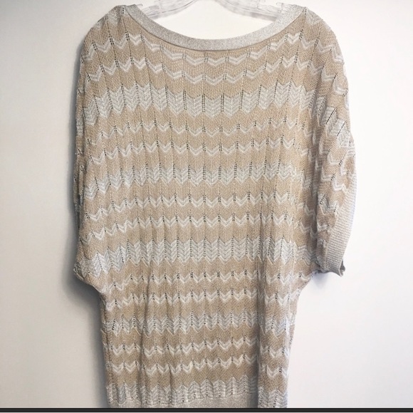 Cache Metallic Gold Tunic Sweater XL - Picture 2 of 3